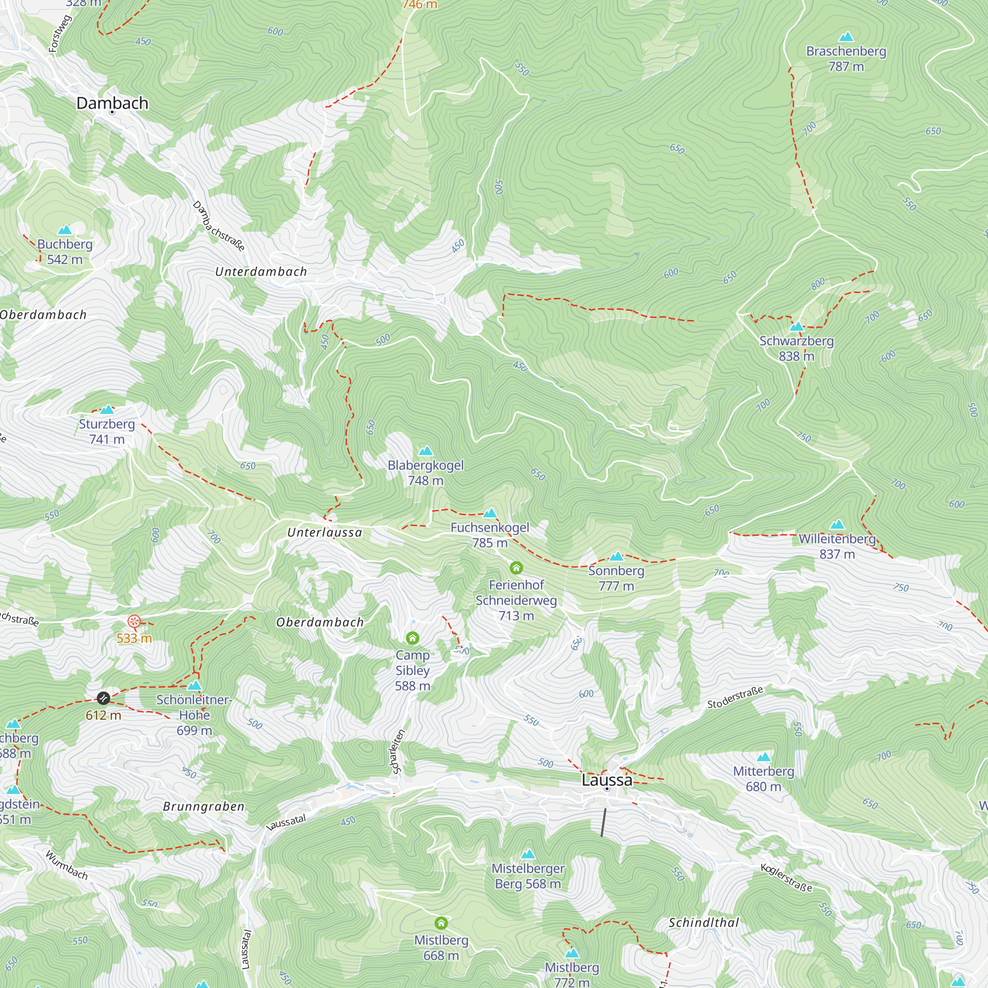 Simons Hütte map