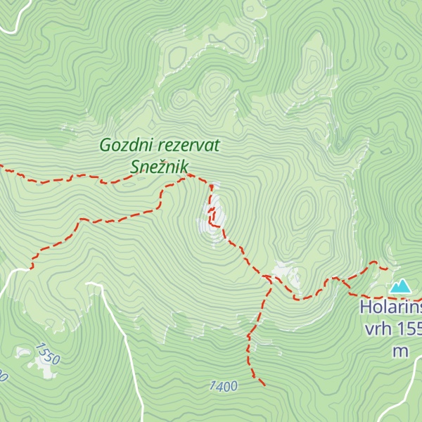Map of Koča Draga Karolina