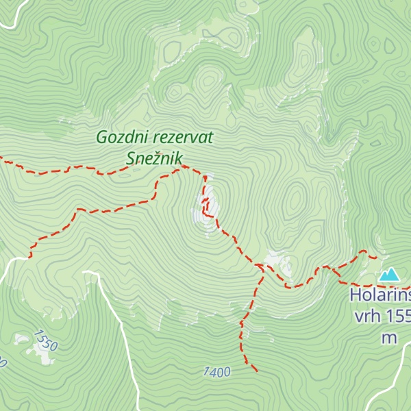 Map of Veliki Snežnik
