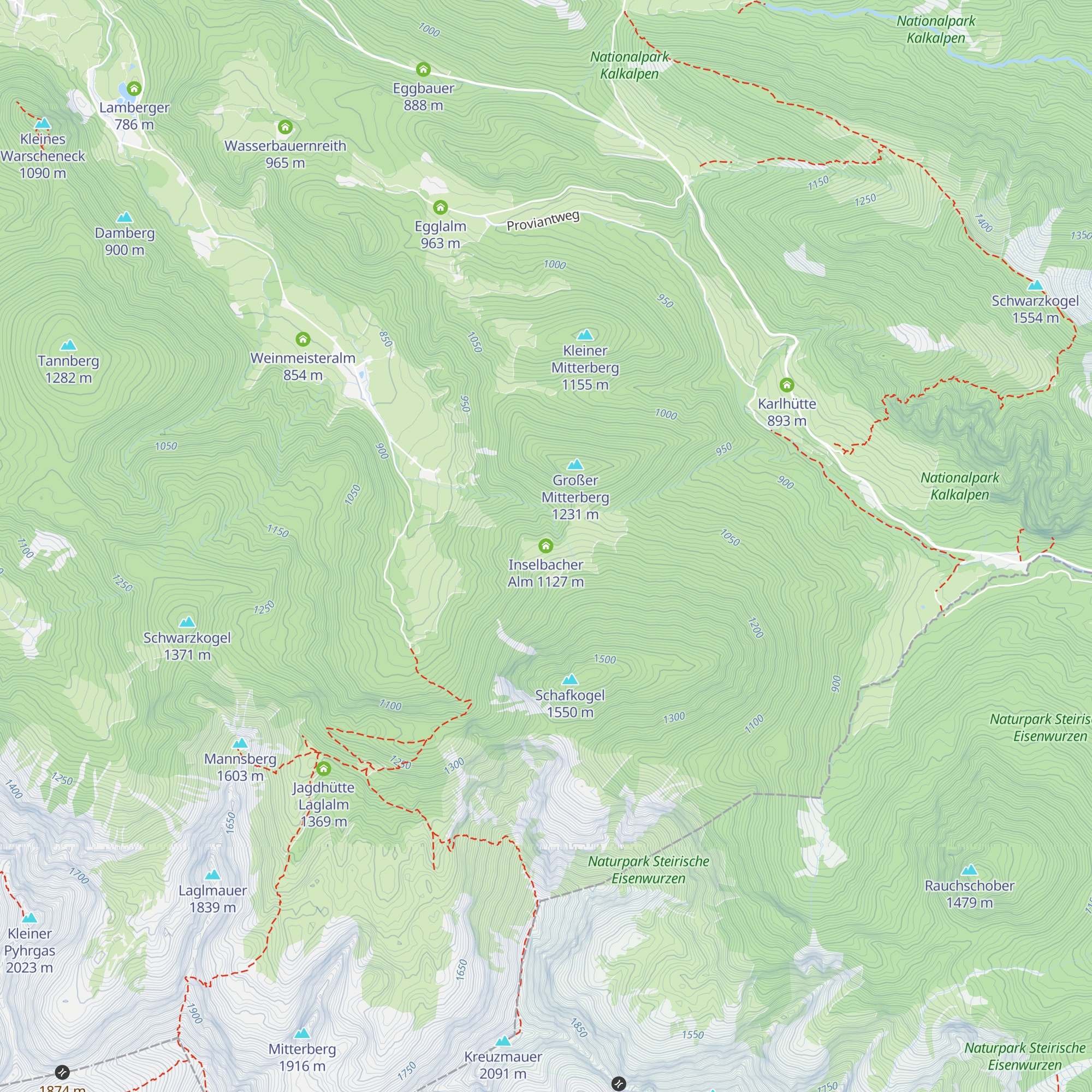 Inselbacher Alm map
