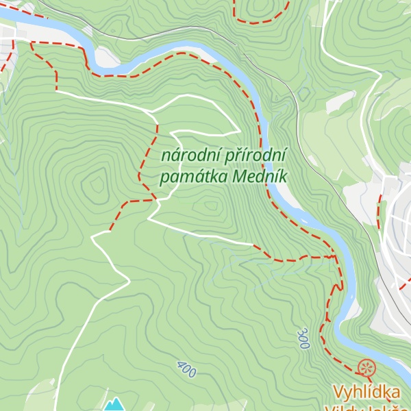 Map of Malý Medník