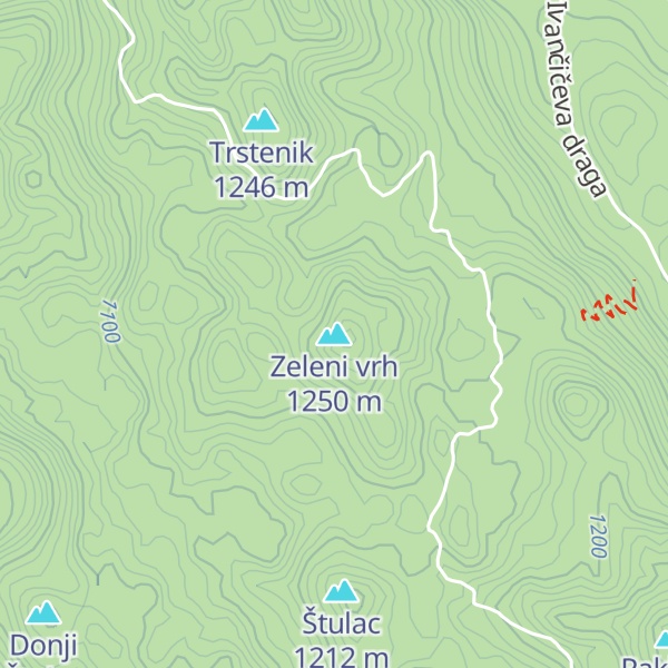 Map of Zeleni vrh
