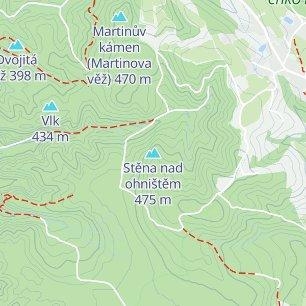 Map of Stěna nad ohništěm