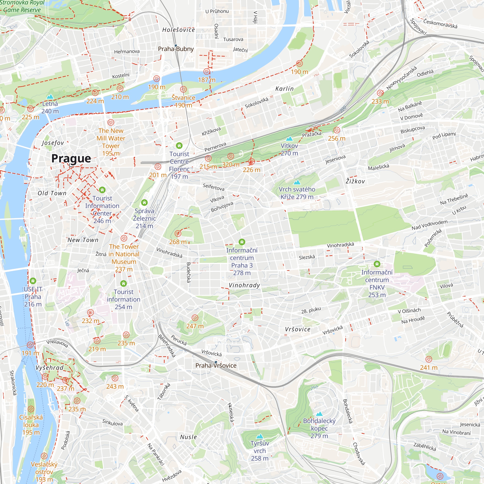 Informační centrum Praha 3 map