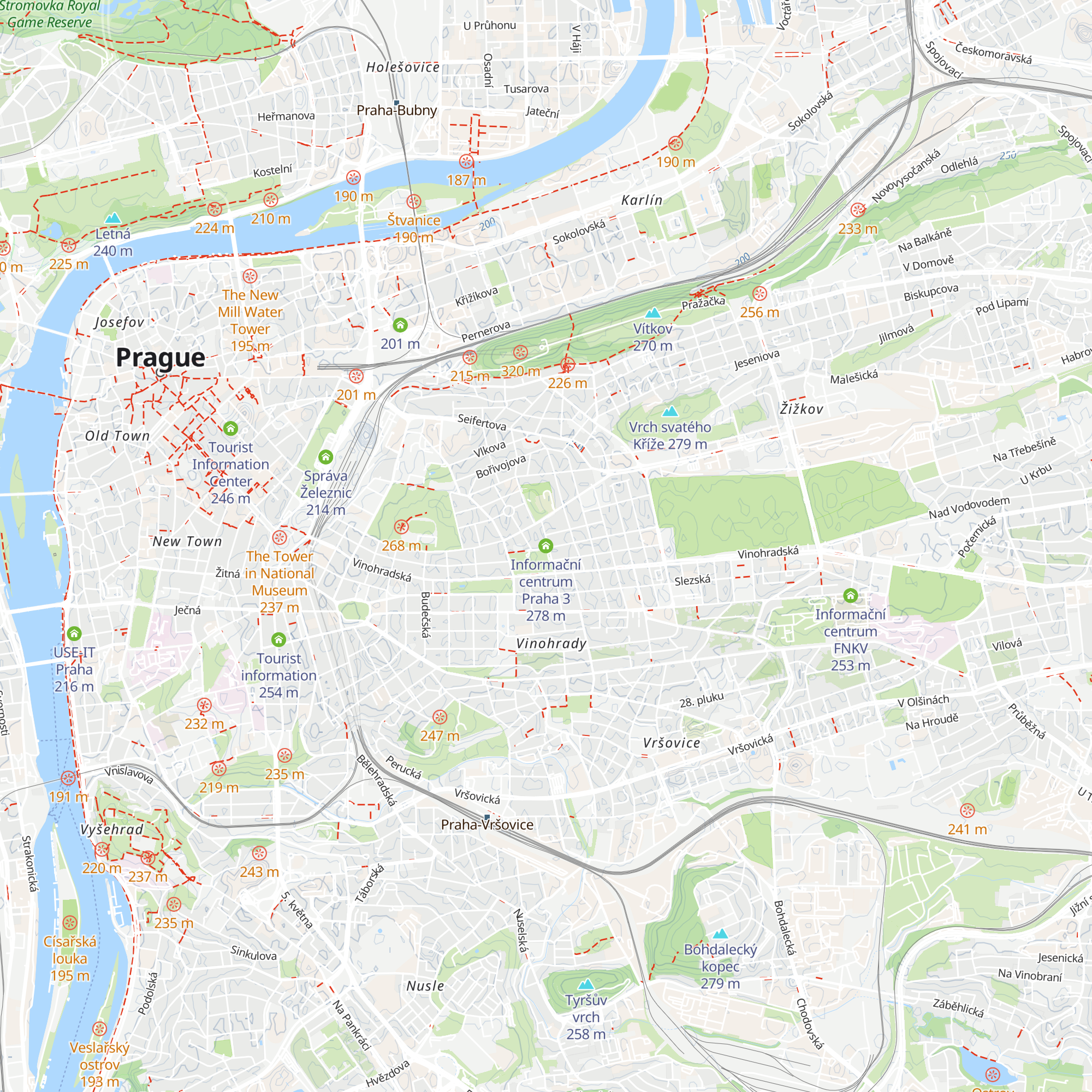 Informační centrum Praha 3 map