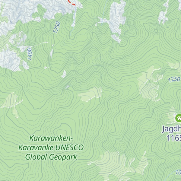 Map of Eustachiushütte / Evstahijeva koča