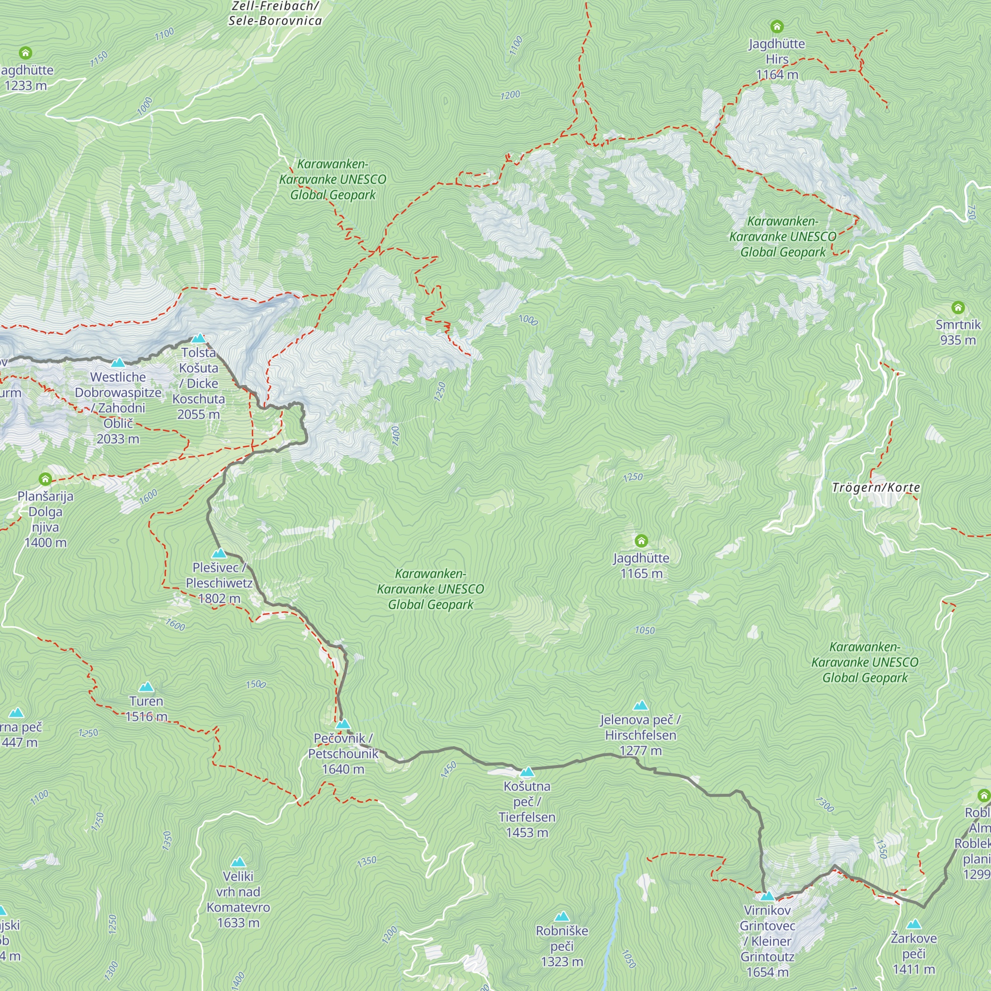 Eustachiushütte / Evstahijeva koča map