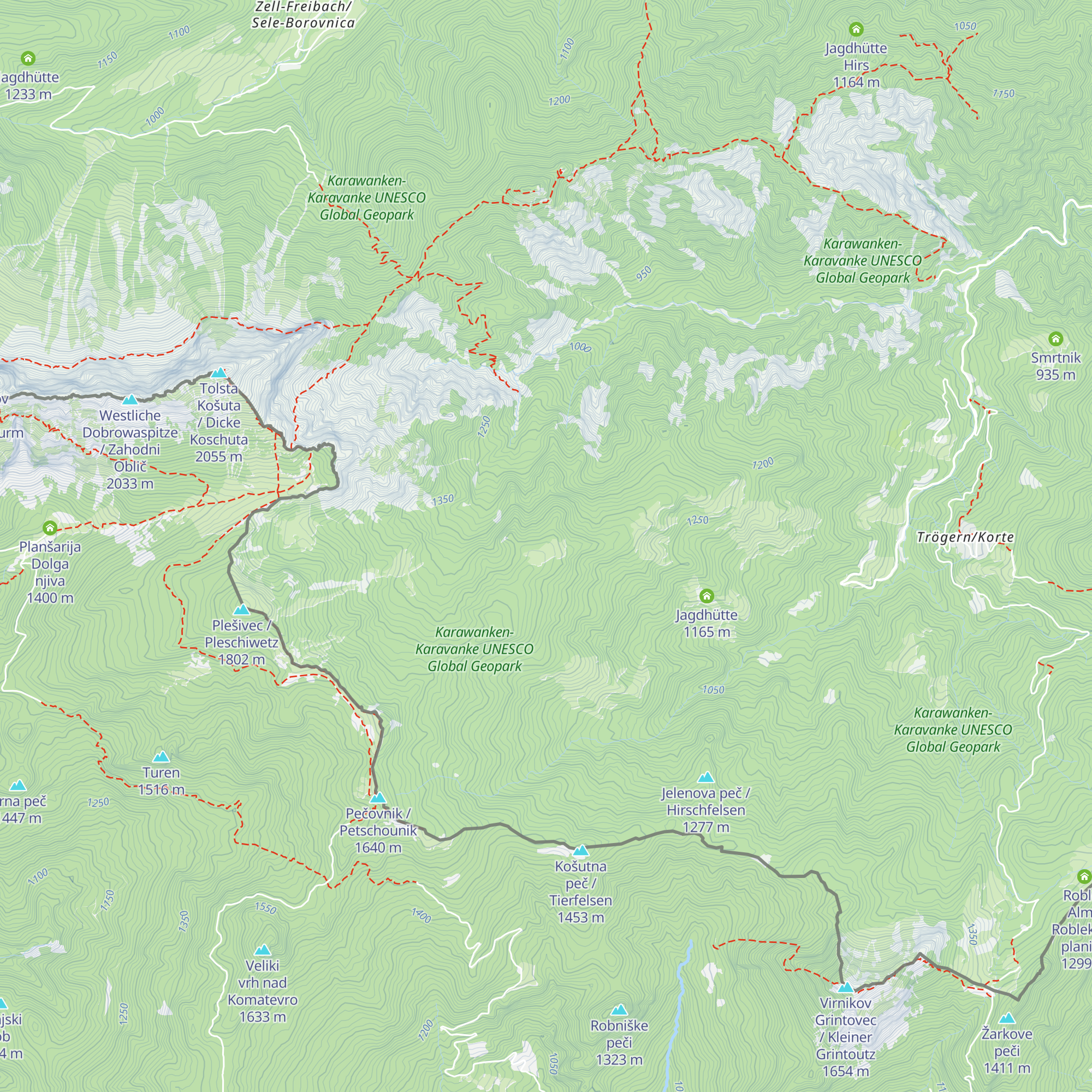 Eustachiushütte / Evstahijeva koča map