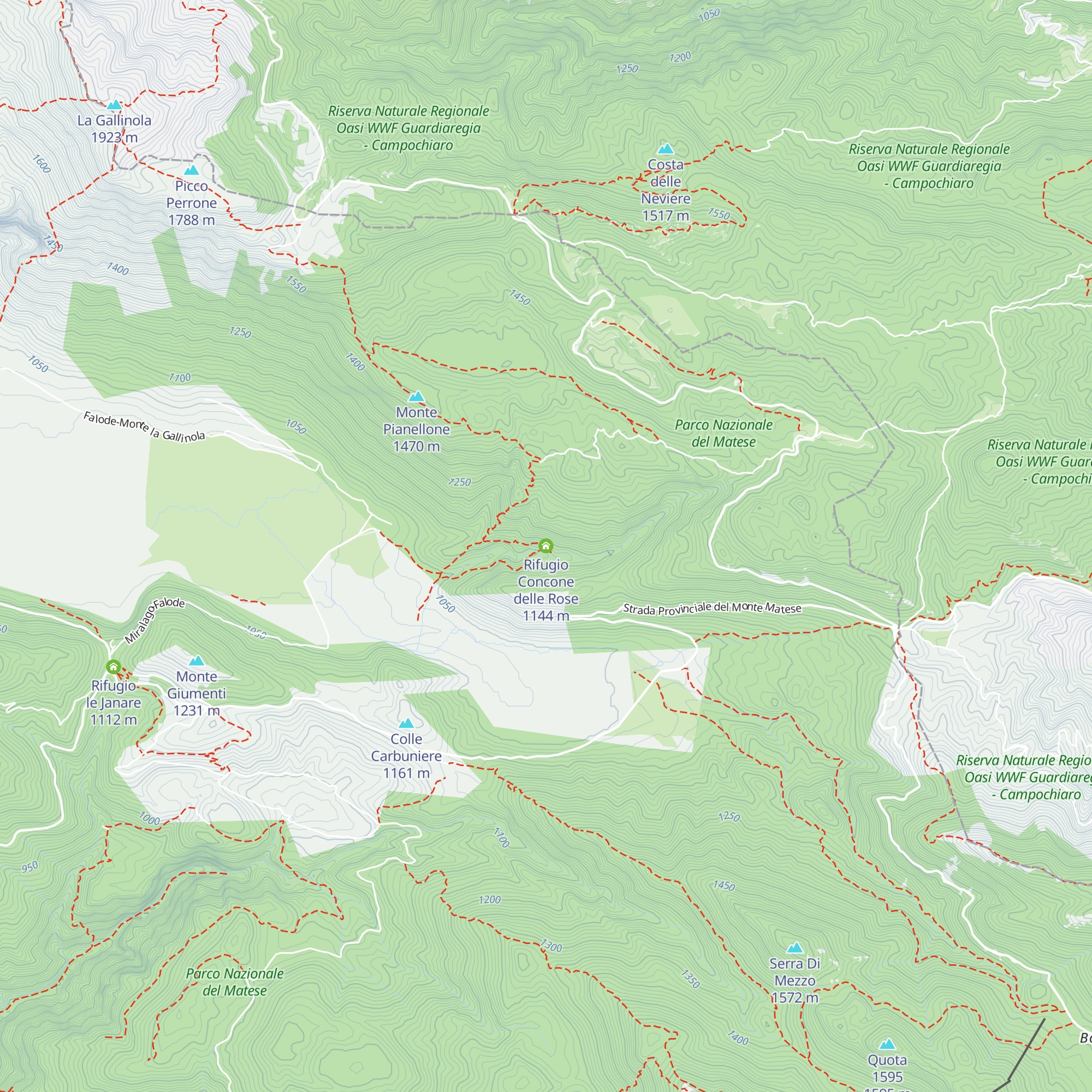 Rifugio Concone delle Rose map