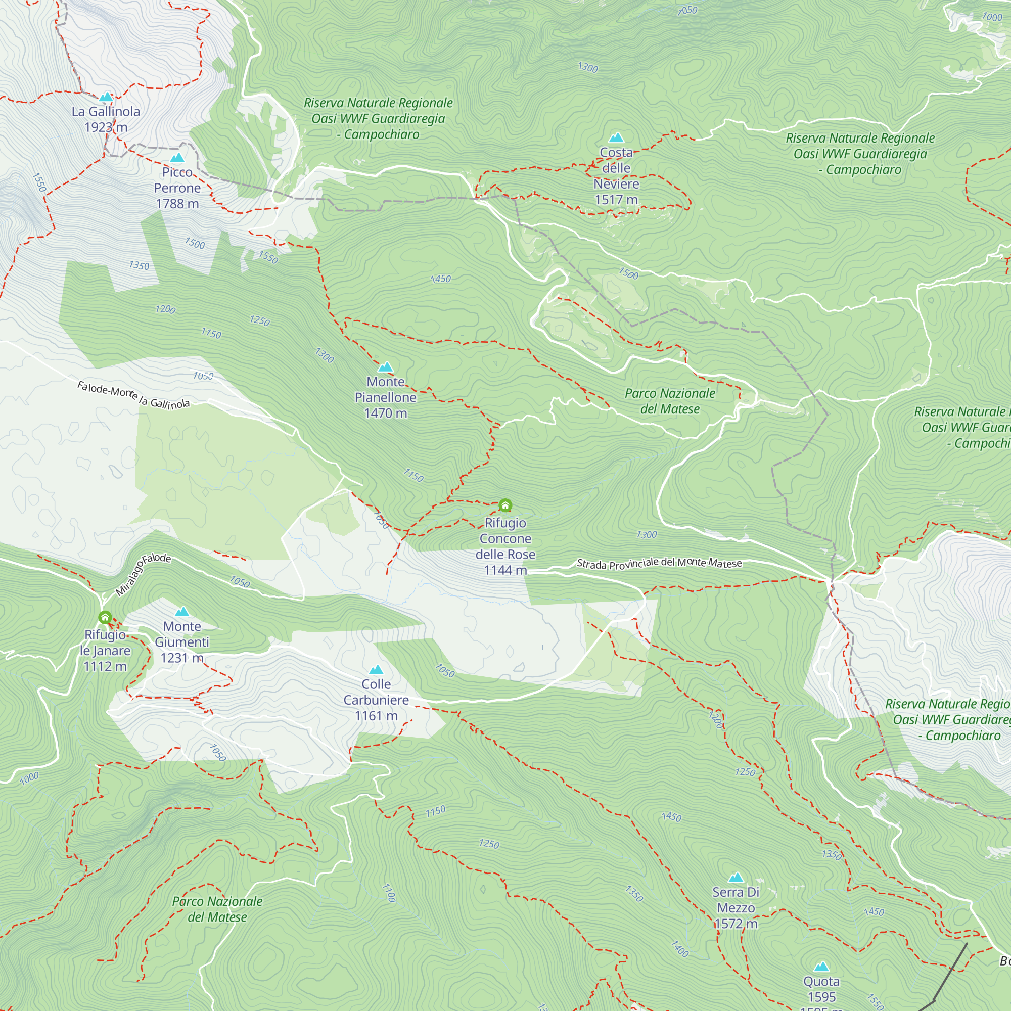 Rifugio Concone delle Rose map