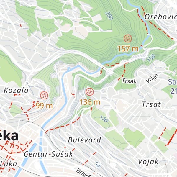 Map of Trsat Castle
