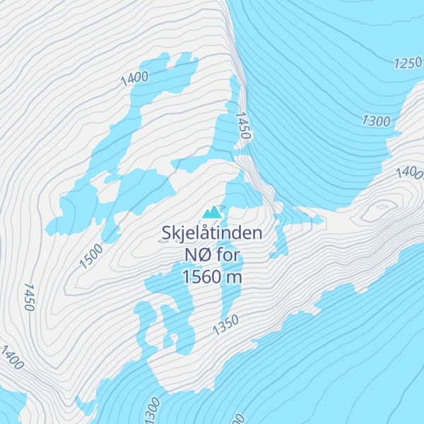 Map of Skjelåtinden NØ for