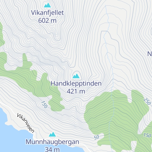 Map of Handklepptinden