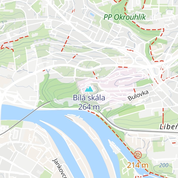 Map of Bílá skála