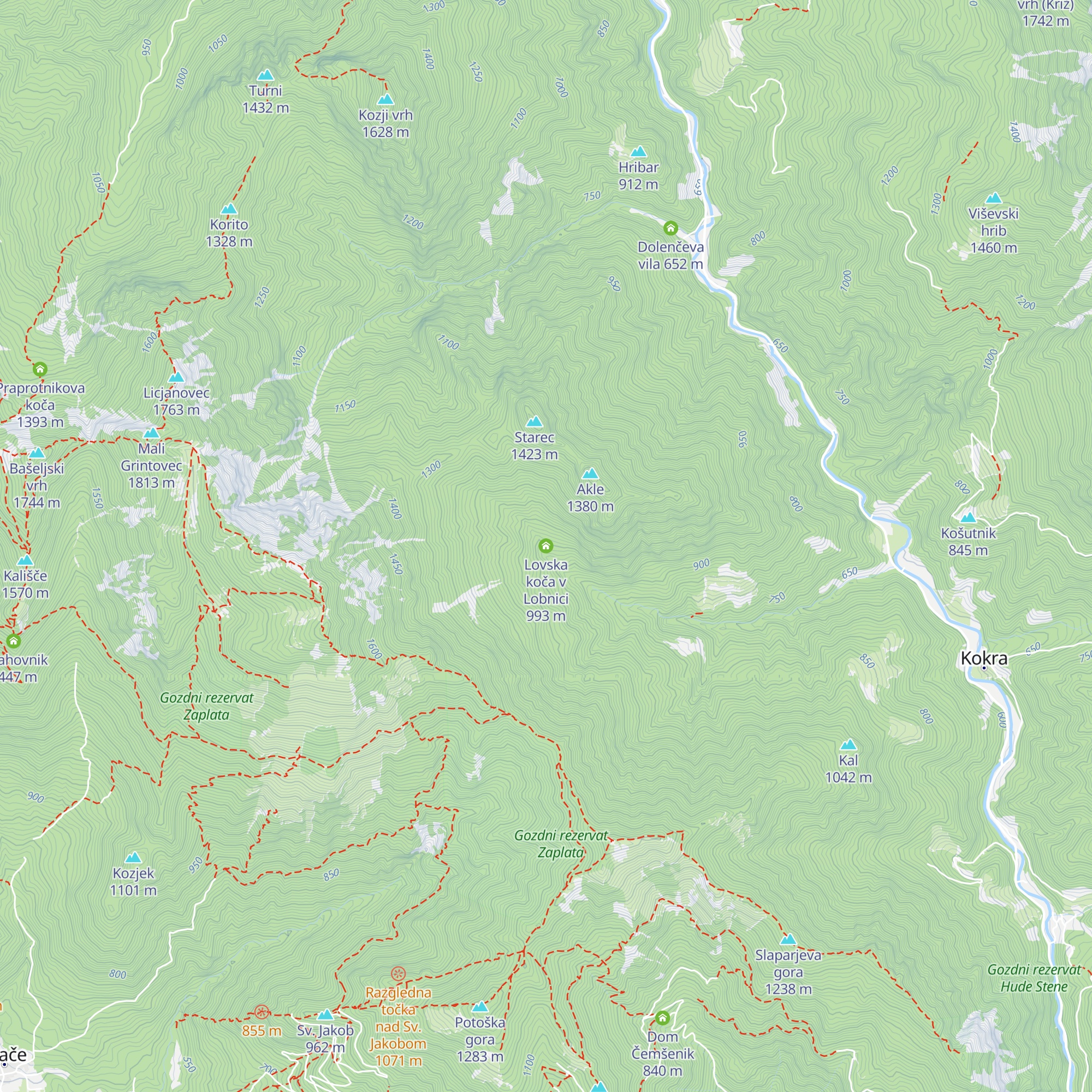 Lovska koča v Lobnici map