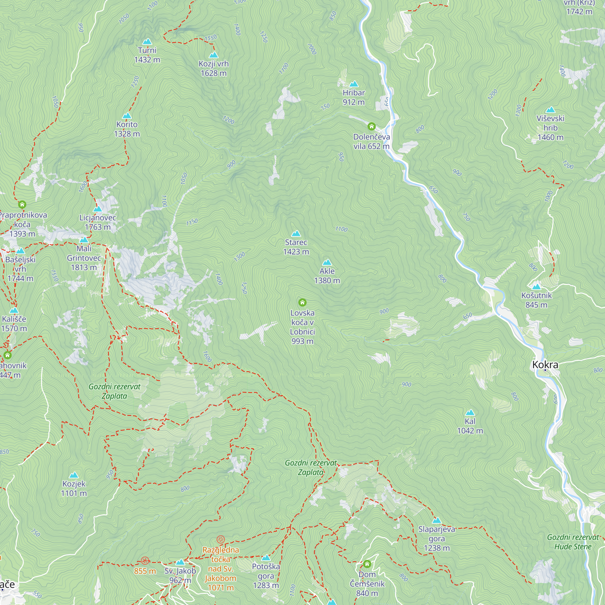 Lovska koča v Lobnici map