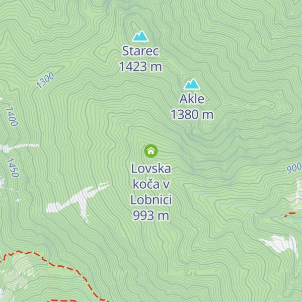 Map of Lovska koča v Lobnici