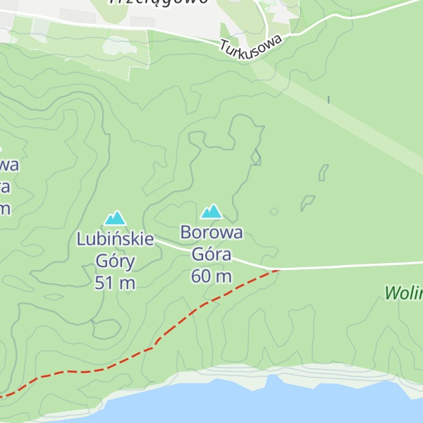 Map of Borowa Góra