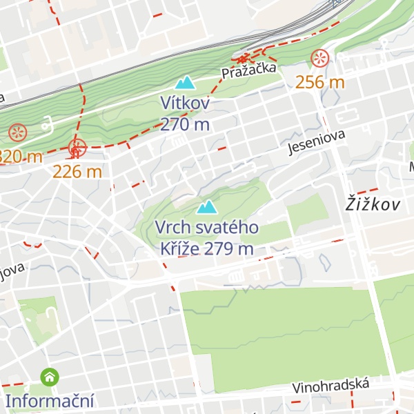 Map of Vrch svatého Kříže