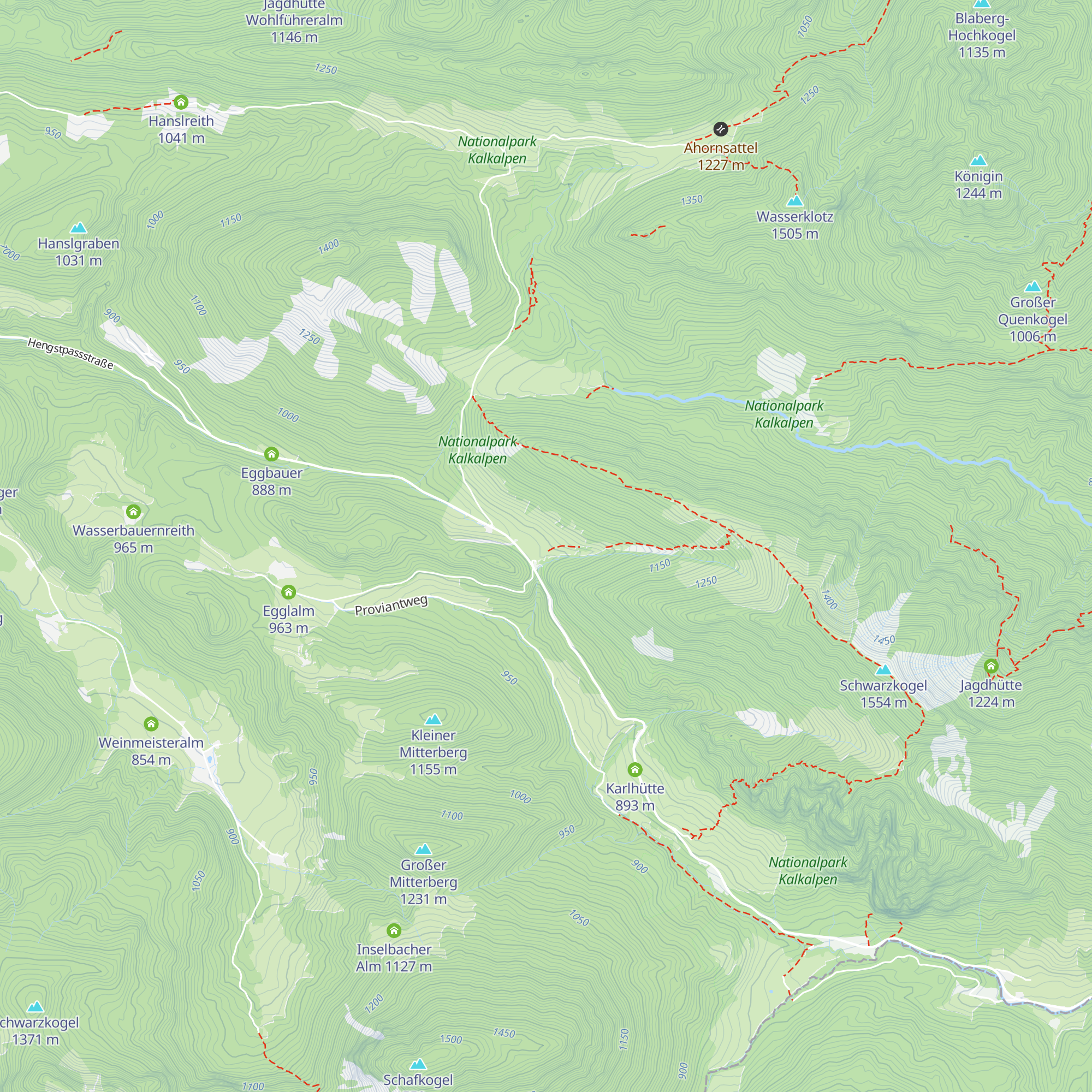 Spitzenbergalm map