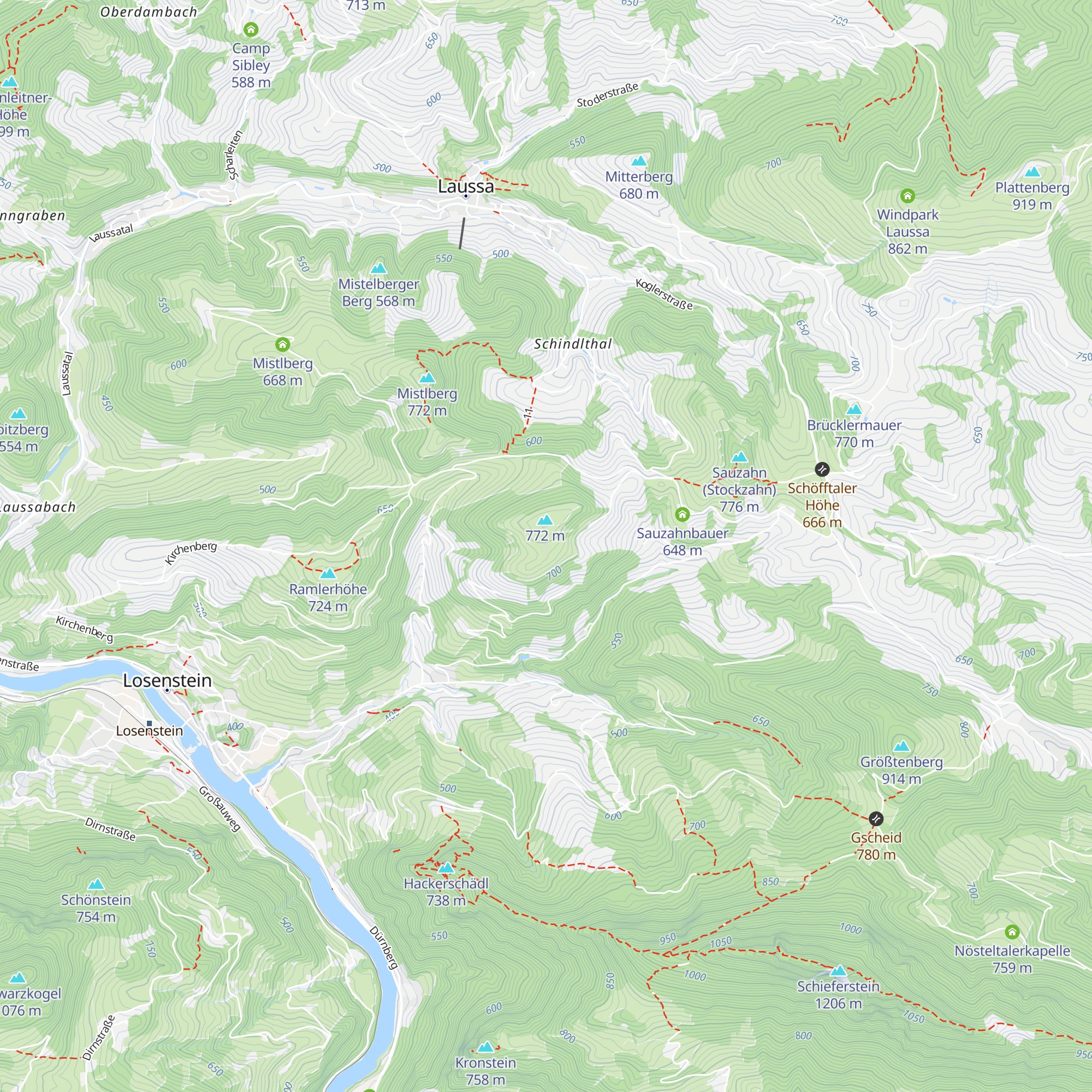 Jungscharalm Losenstein map