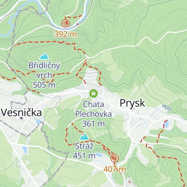 Map of Chata Plechovka