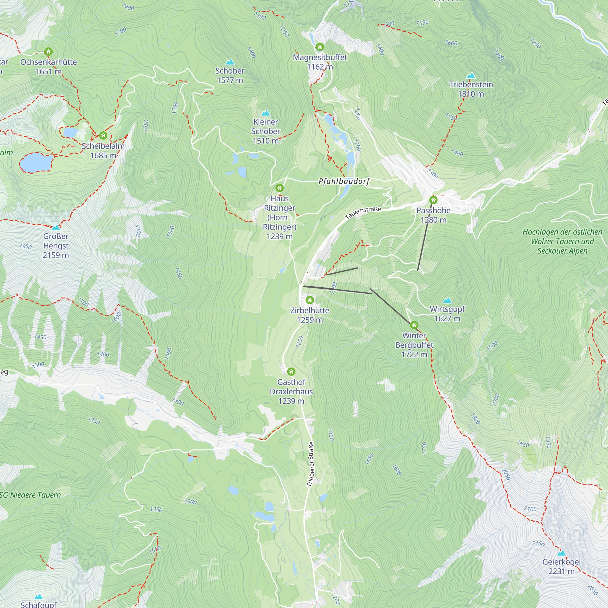 Chalet Montagna map