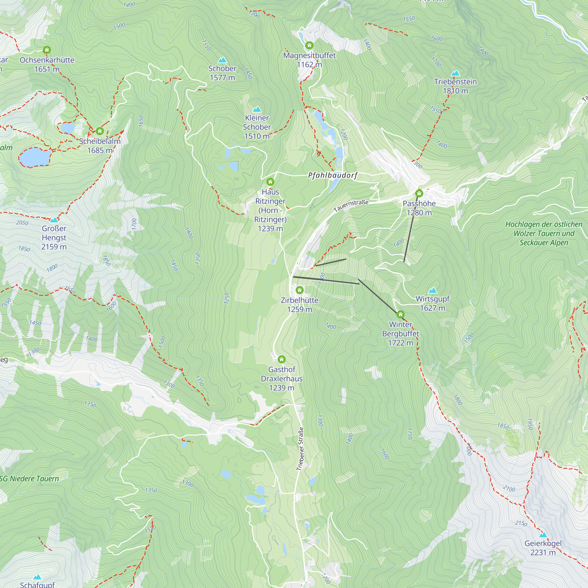 Chalet Montagna map