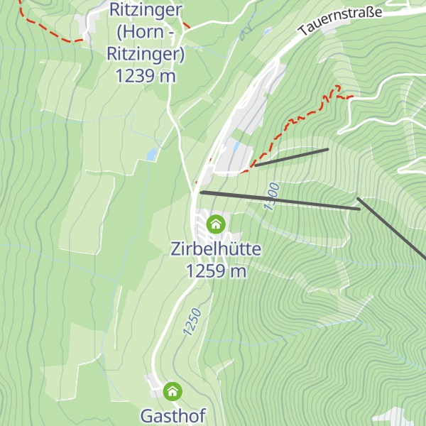 Map of Pyrbaumer Hütt'n