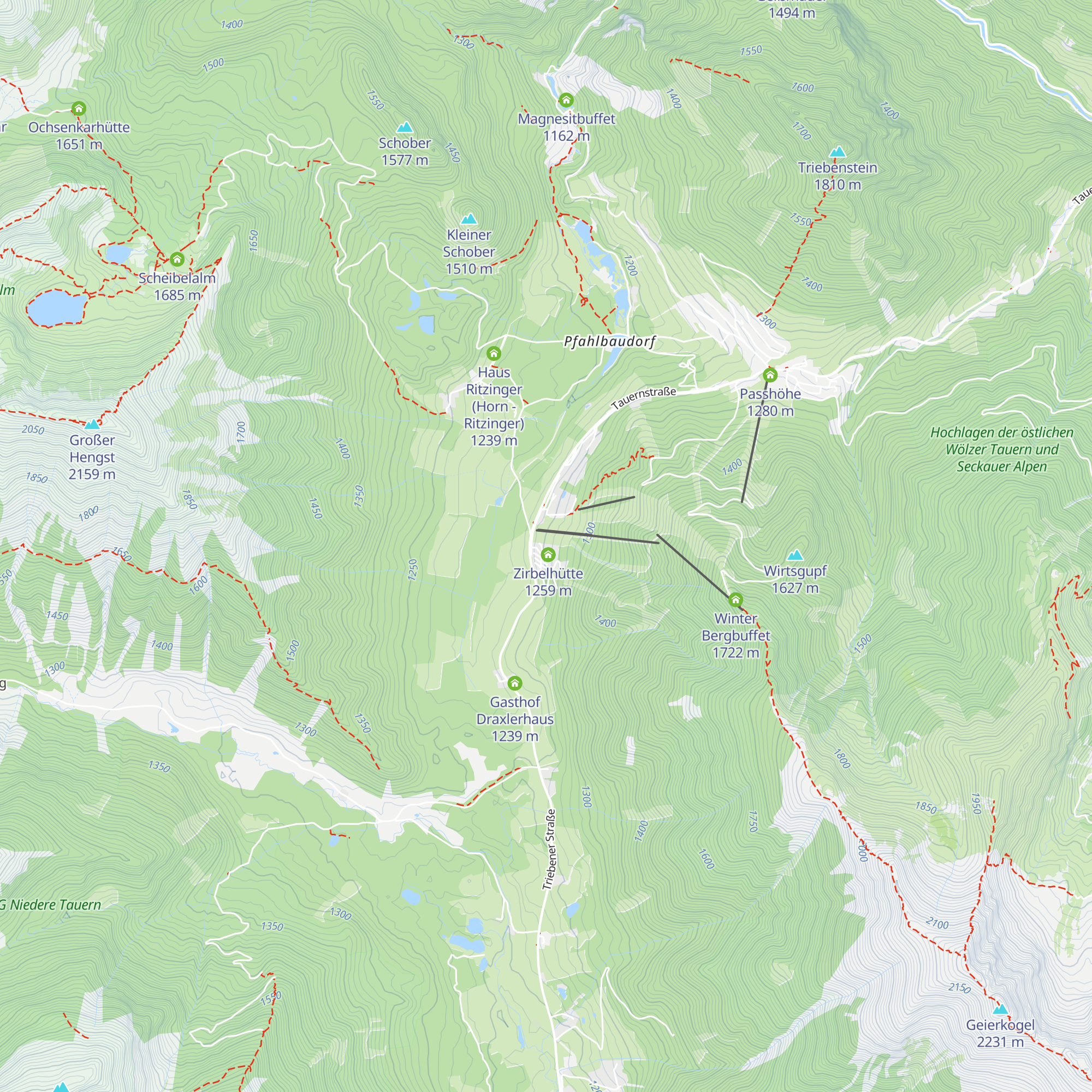 Pyrbaumer Hütt'n map