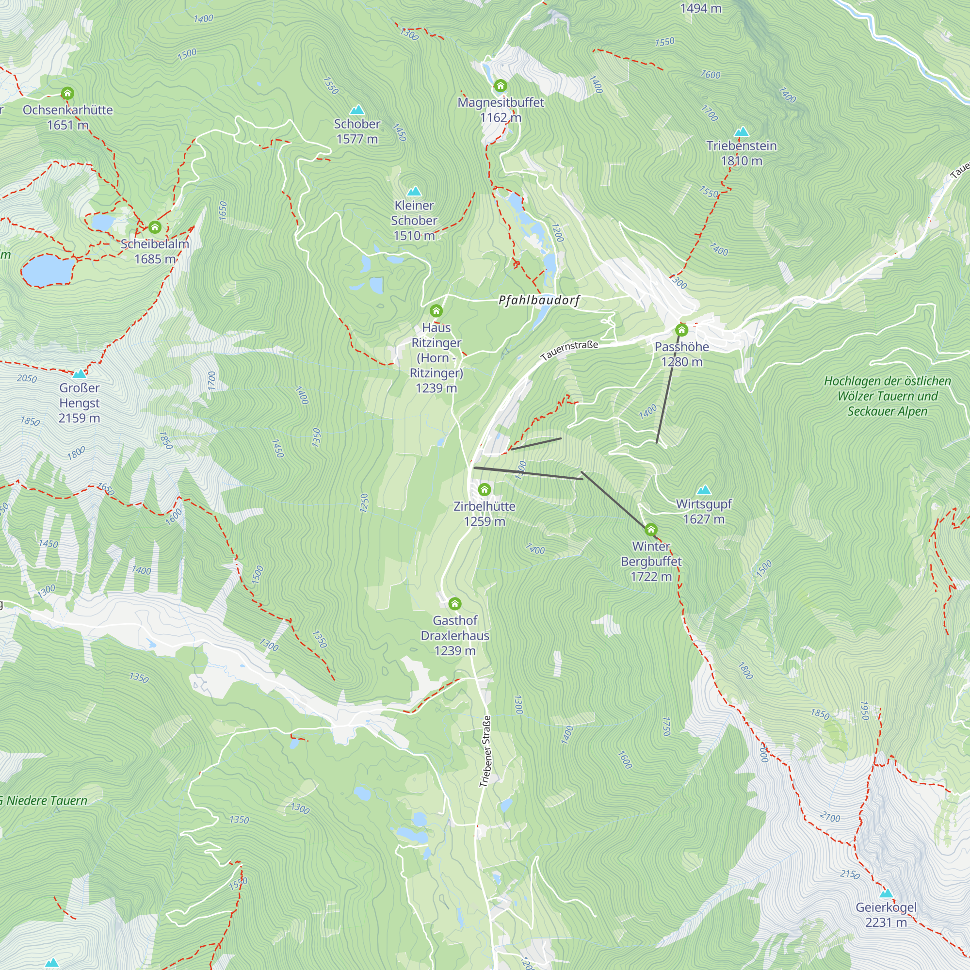 Taurer Hüttenzauber / Milena-Hütte map