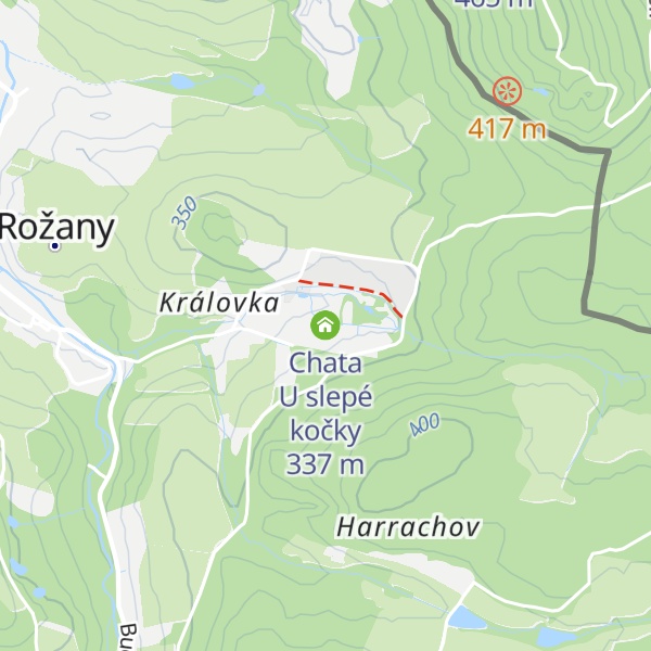 Map of Chata U slepé kočky
