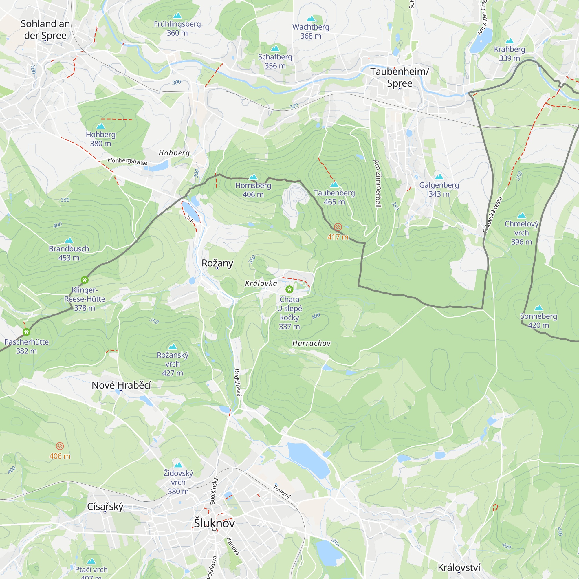 Chata U slepé kočky map