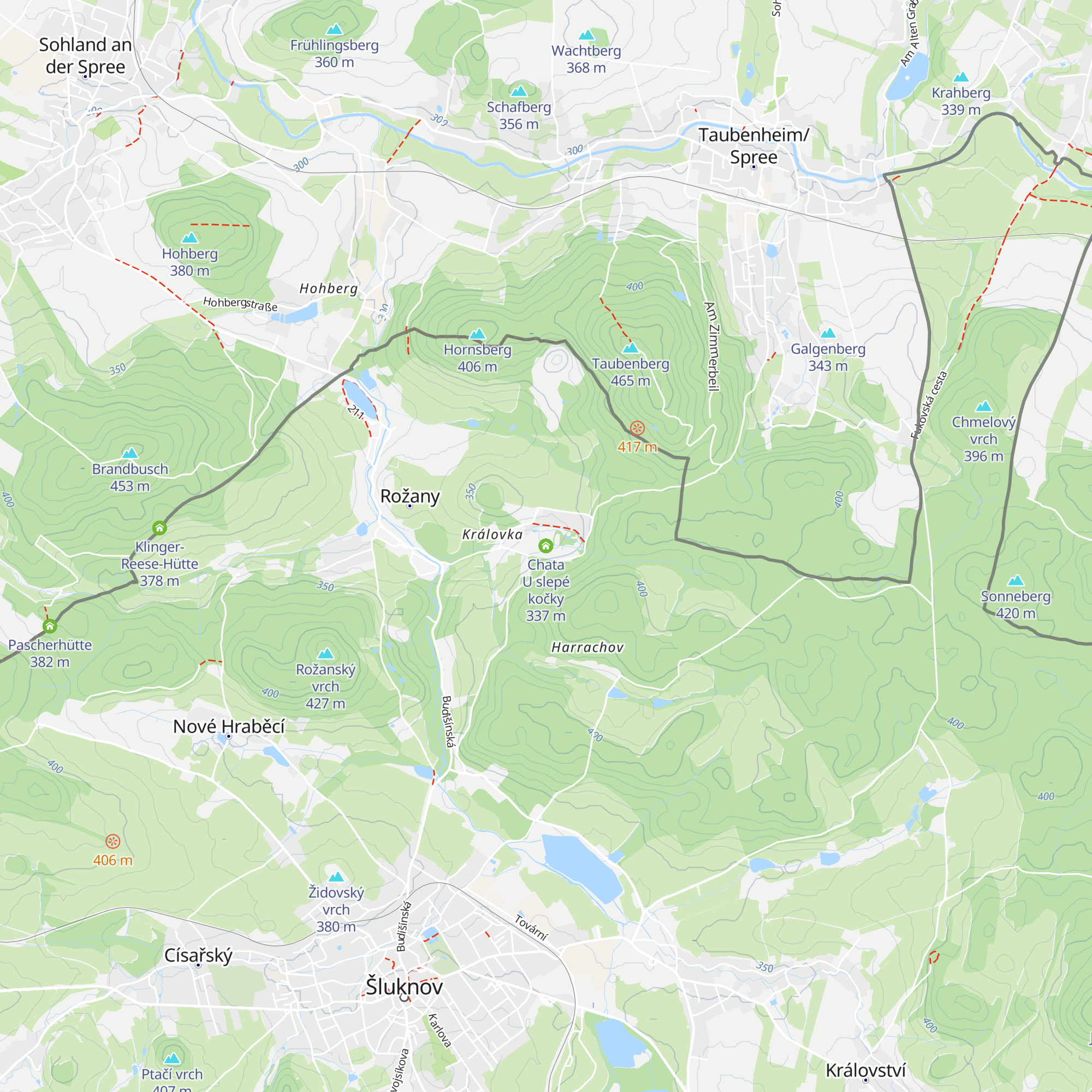 Chata U slepé kočky map