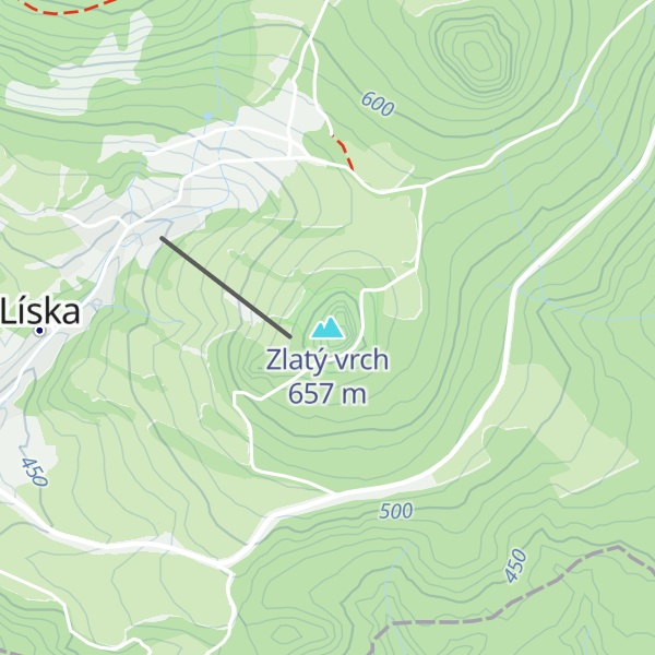 Map of Zlatý vrch