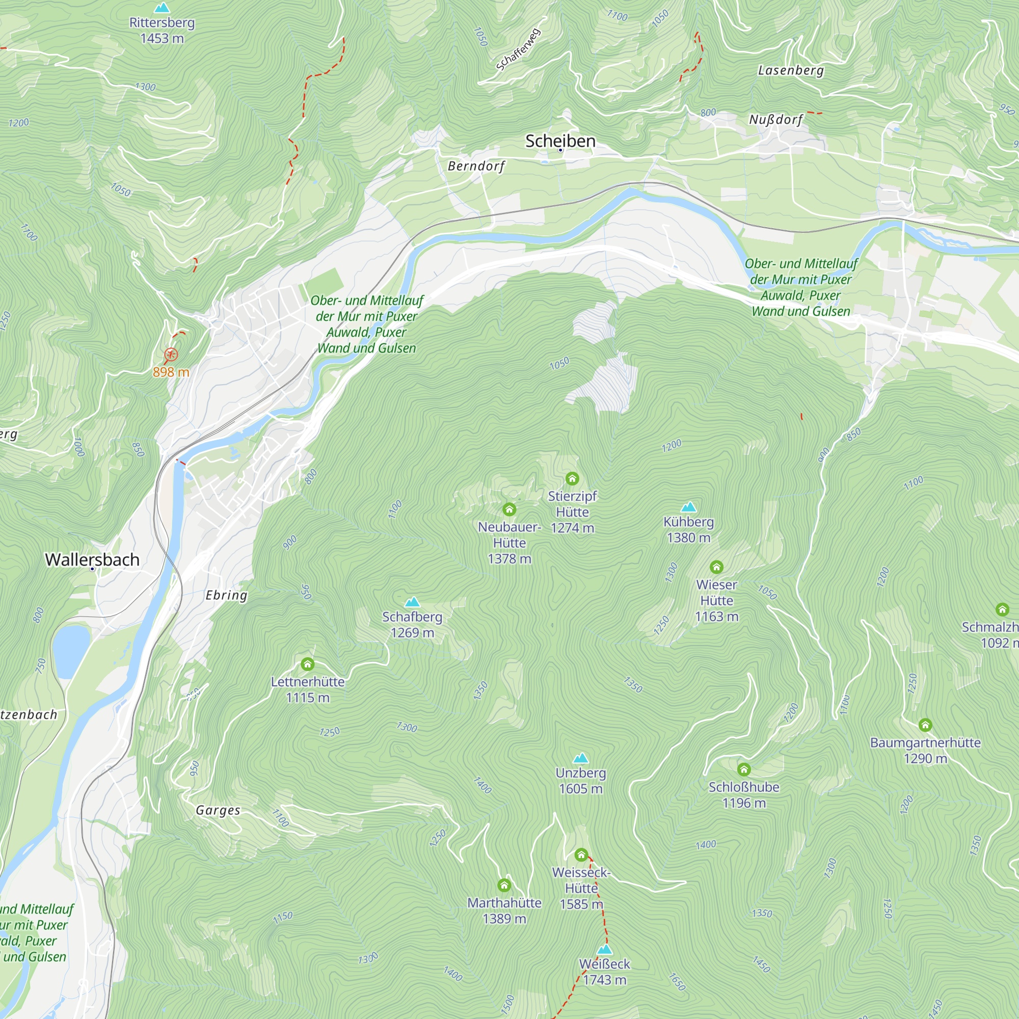 Neubauer-Hütte map