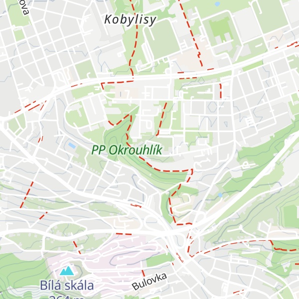 Map of Okrouhlík
