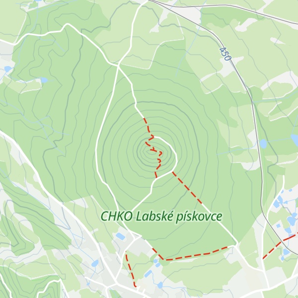 Map of Vlčí hora