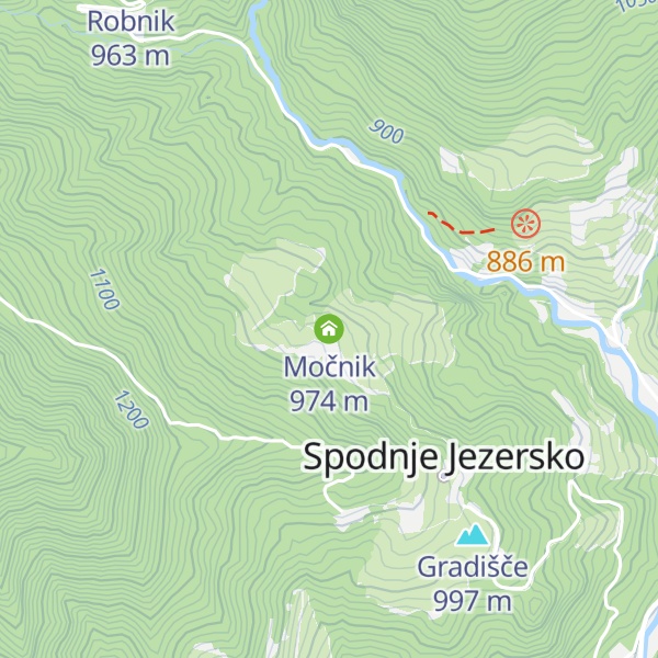 Map of Močnik