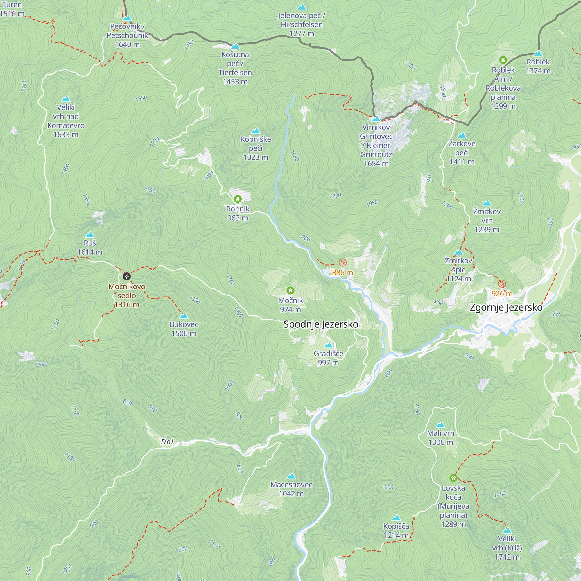 Močnik map