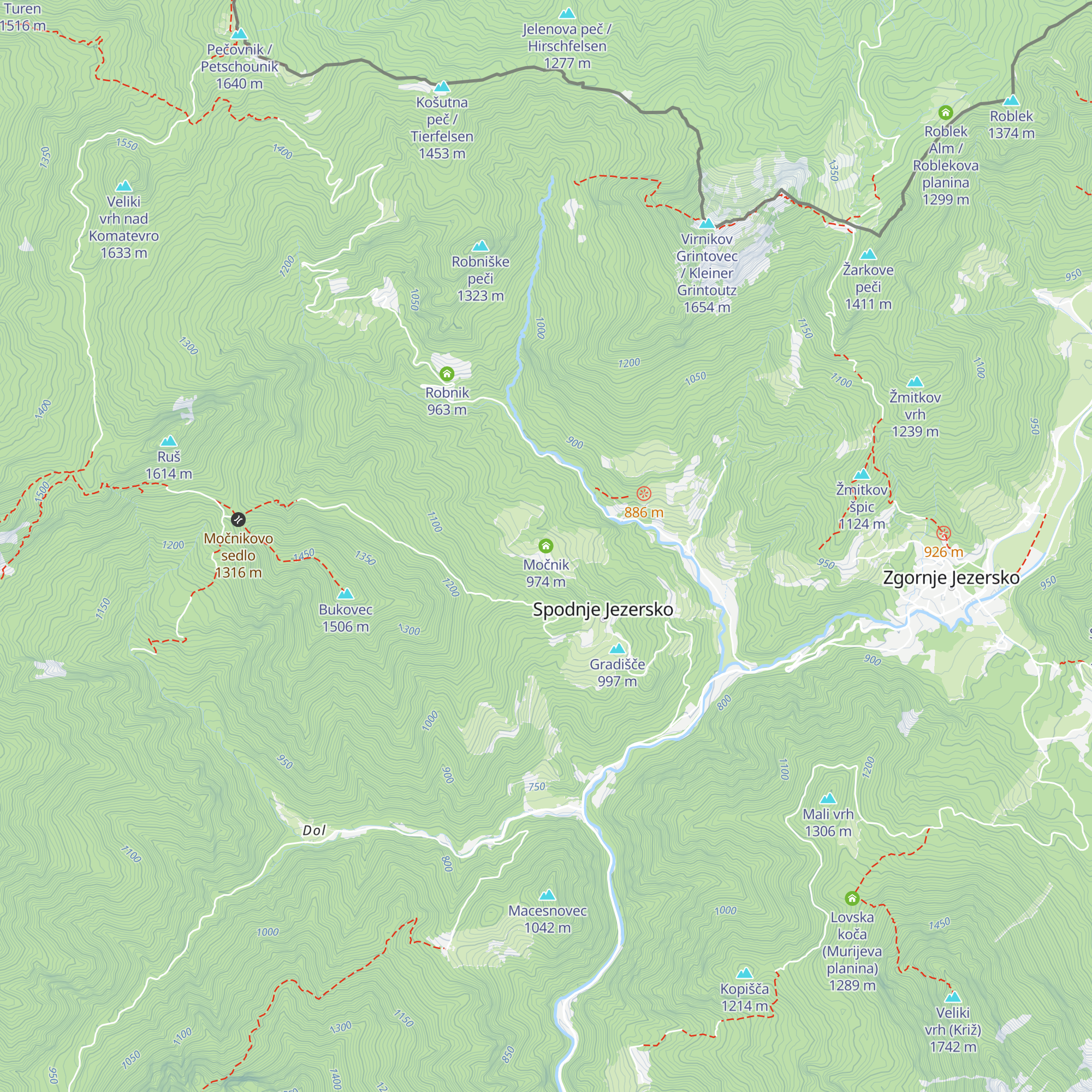 Močnik map