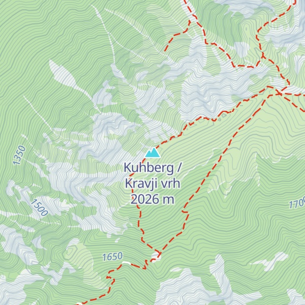 Map of Kuhberg / Kravji vrh