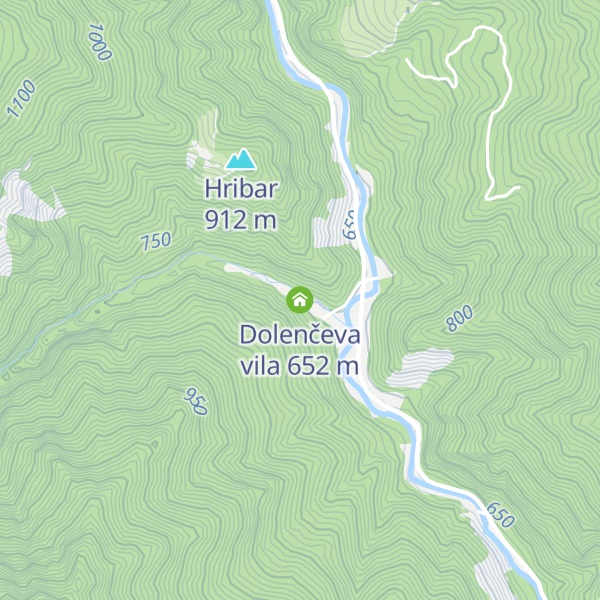 Map of Dolenčeva vila