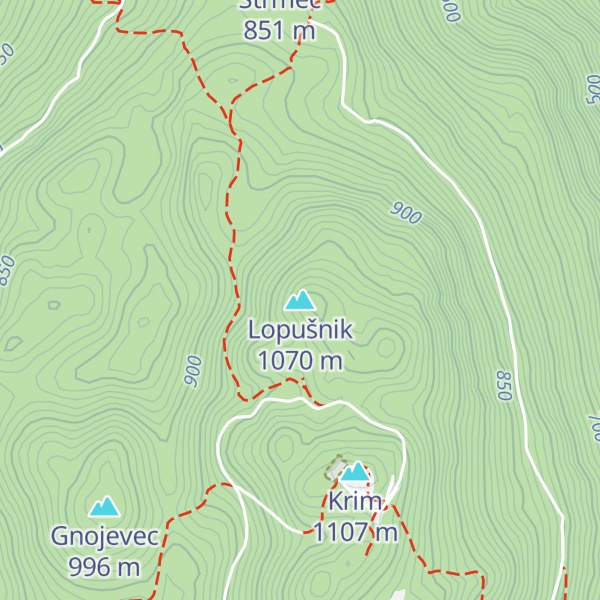 Map of Lopušnik