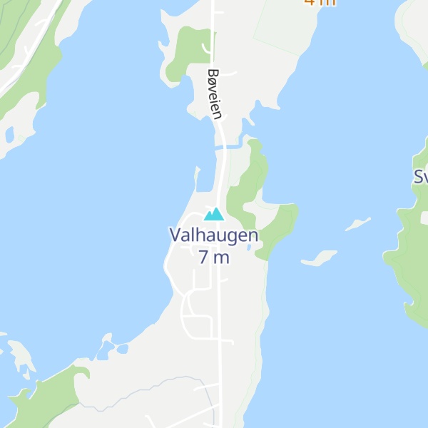 Map of Valhaugen