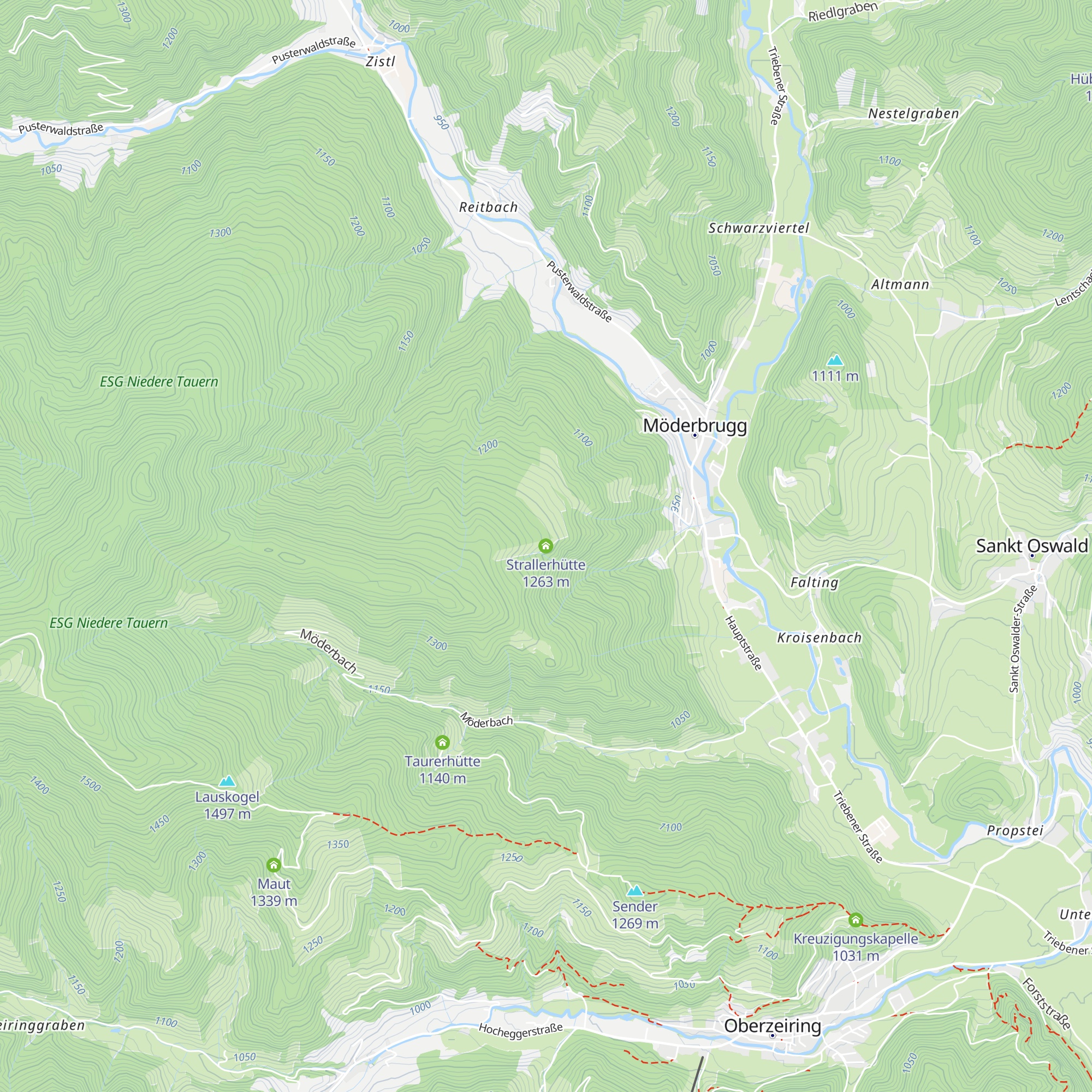 Strallerhütte map