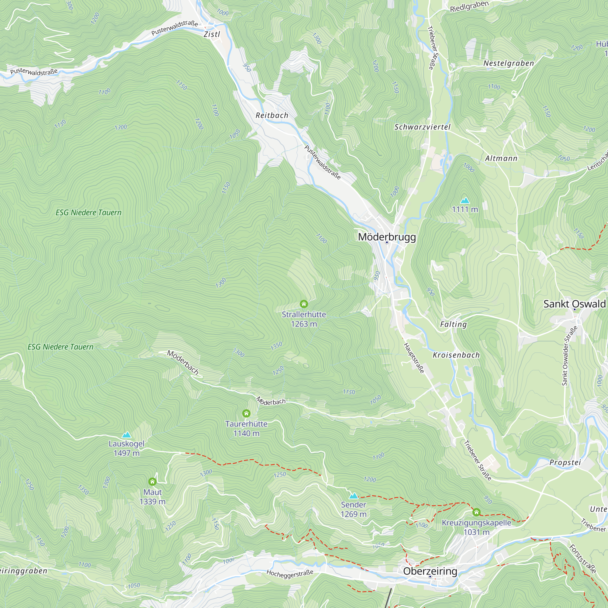 Strallerhütte map