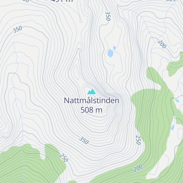Map of Nattmålstinden