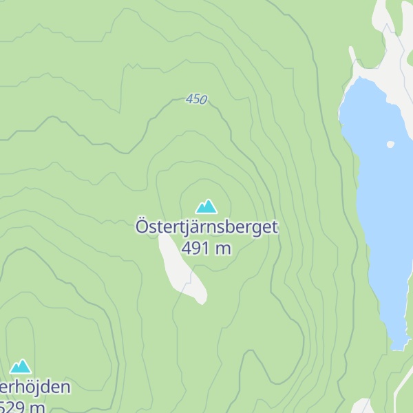 Map of Östertjärnsberget