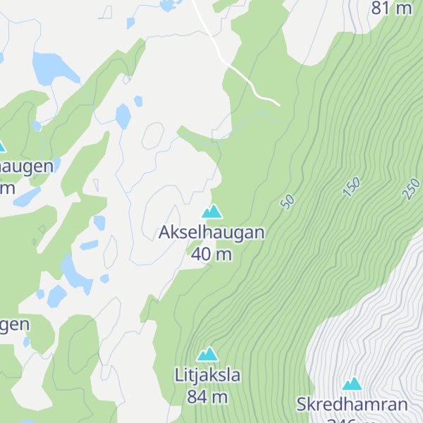 Map of Akselhaugan